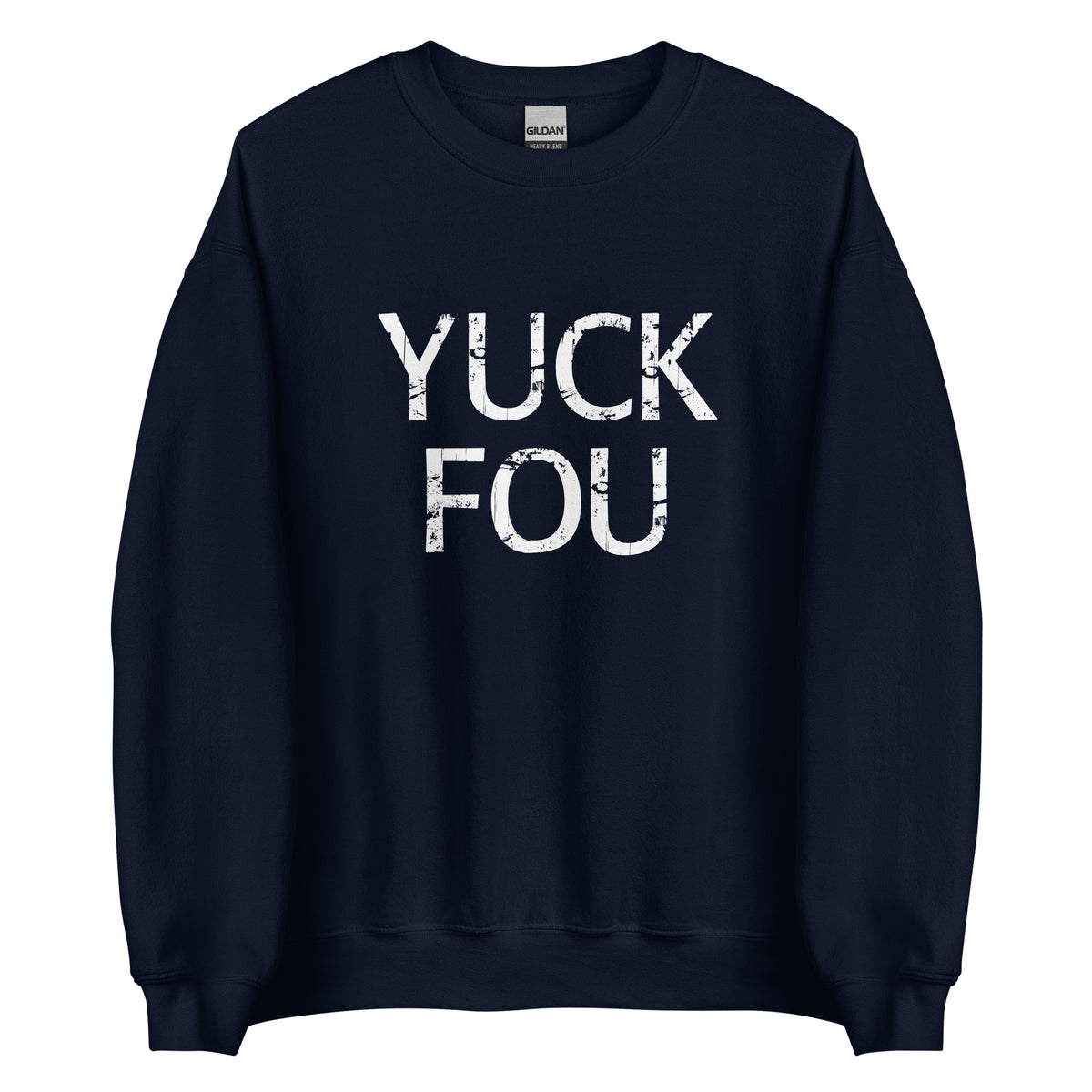 Yuck Fou – Unisex Sweater – navyblau, Vorderansicht