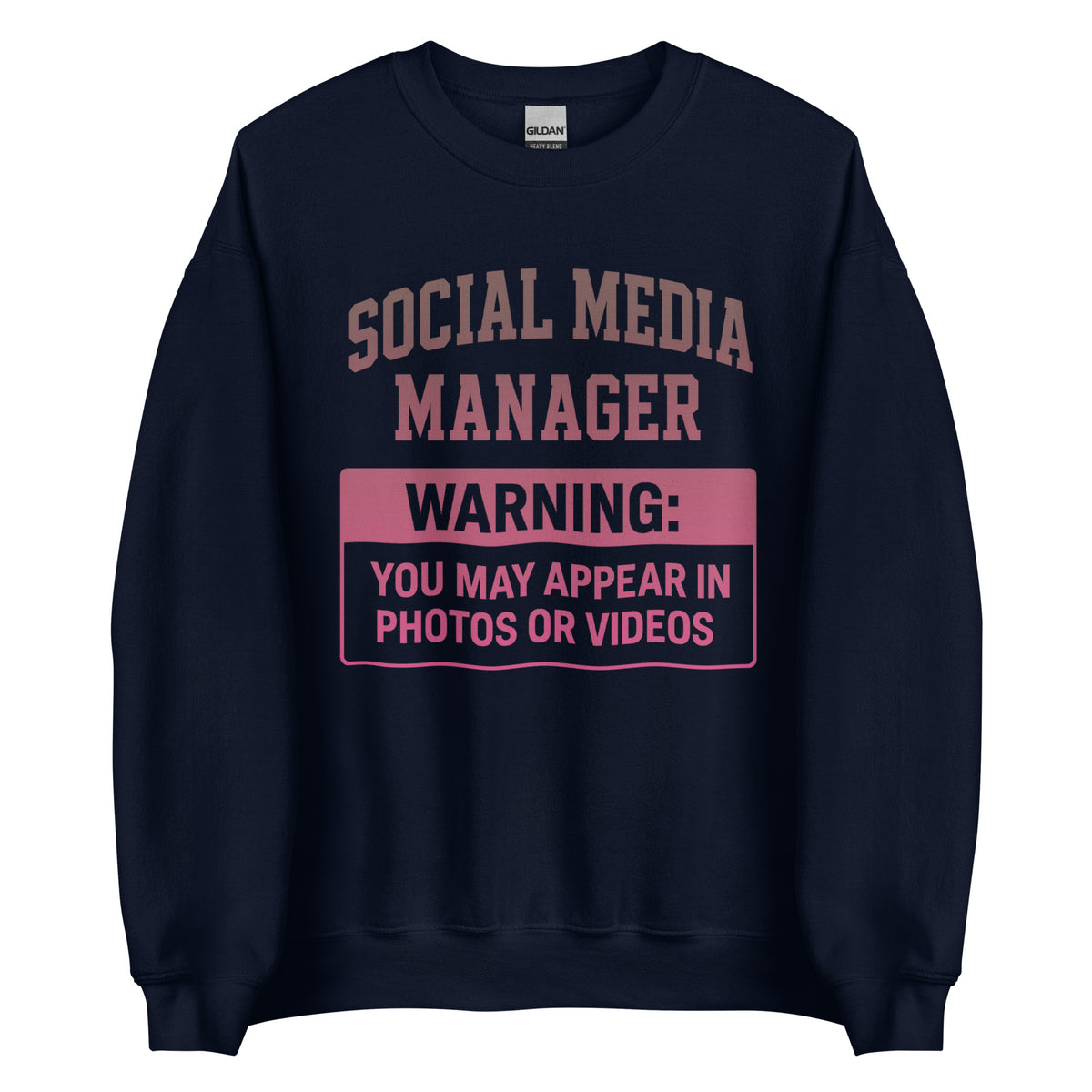 Social Media Manager - Unisex Sweater – navyblau, Vorderansicht