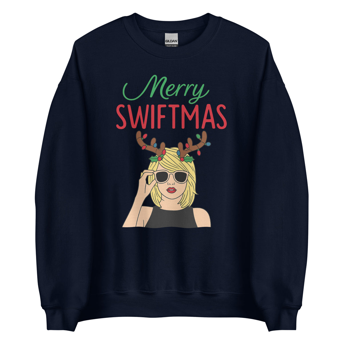 Merry Swiftmas Unisex Sweater – navyblau, Vorderansicht