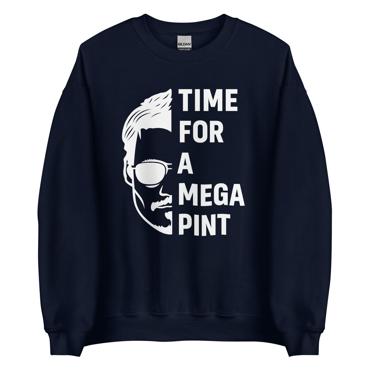 Time for a Mega Pint Unisex Sweater – navyblau, Vorderansicht