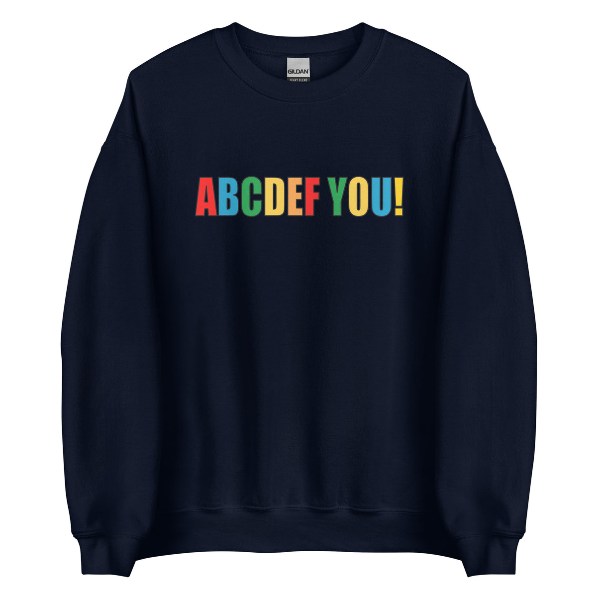 ABCDEF YOU! – Unisex Sweater – navyblau, Vorderansicht