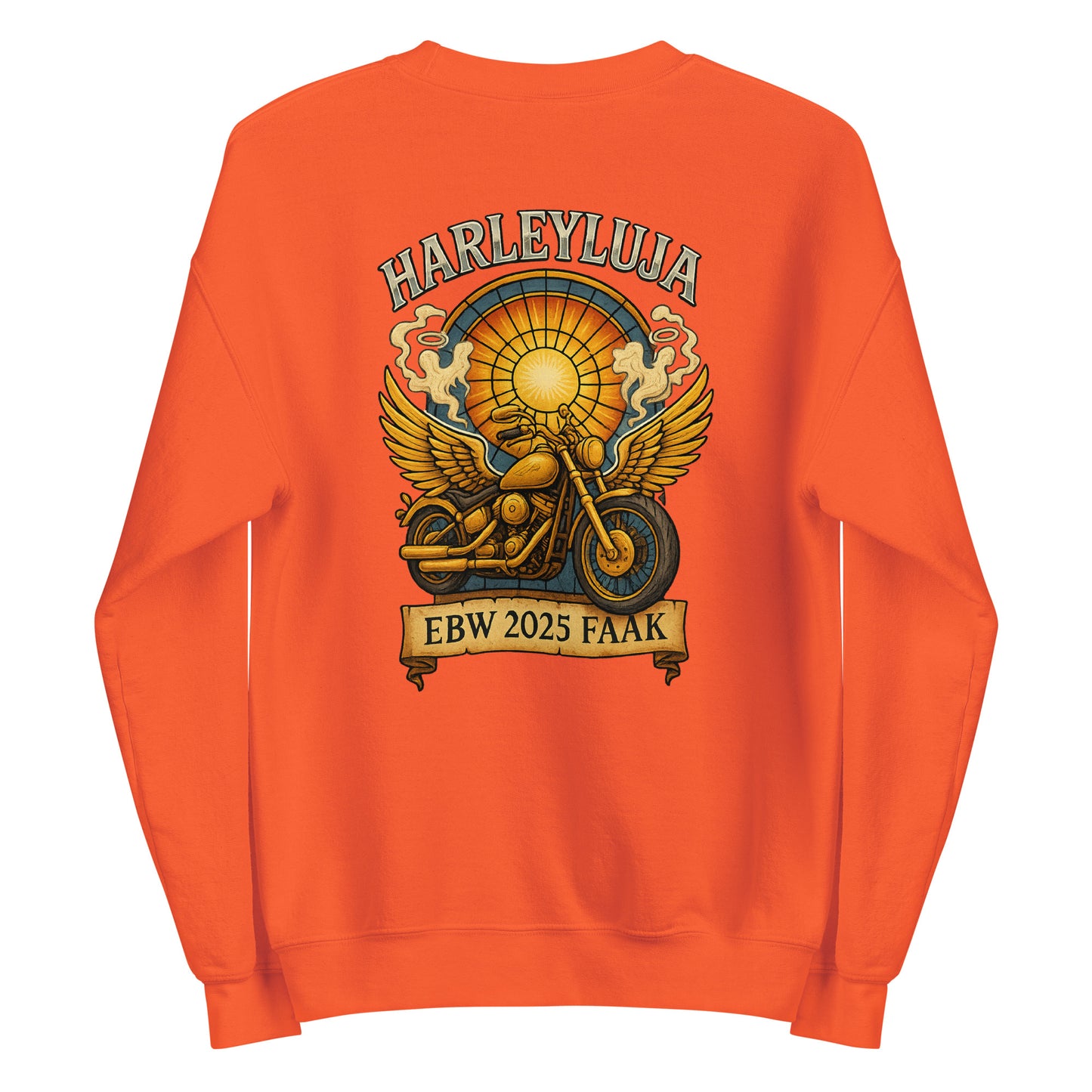 Harleyluja – Faakersee Edition 2025 - Unisex-Pullover (Backprint)