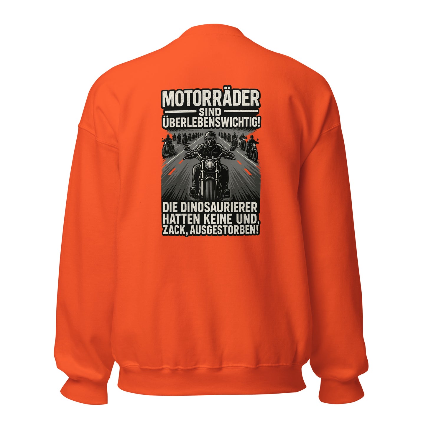 Motorräder sind überlebenswichtig – Biker Backprint Sweater