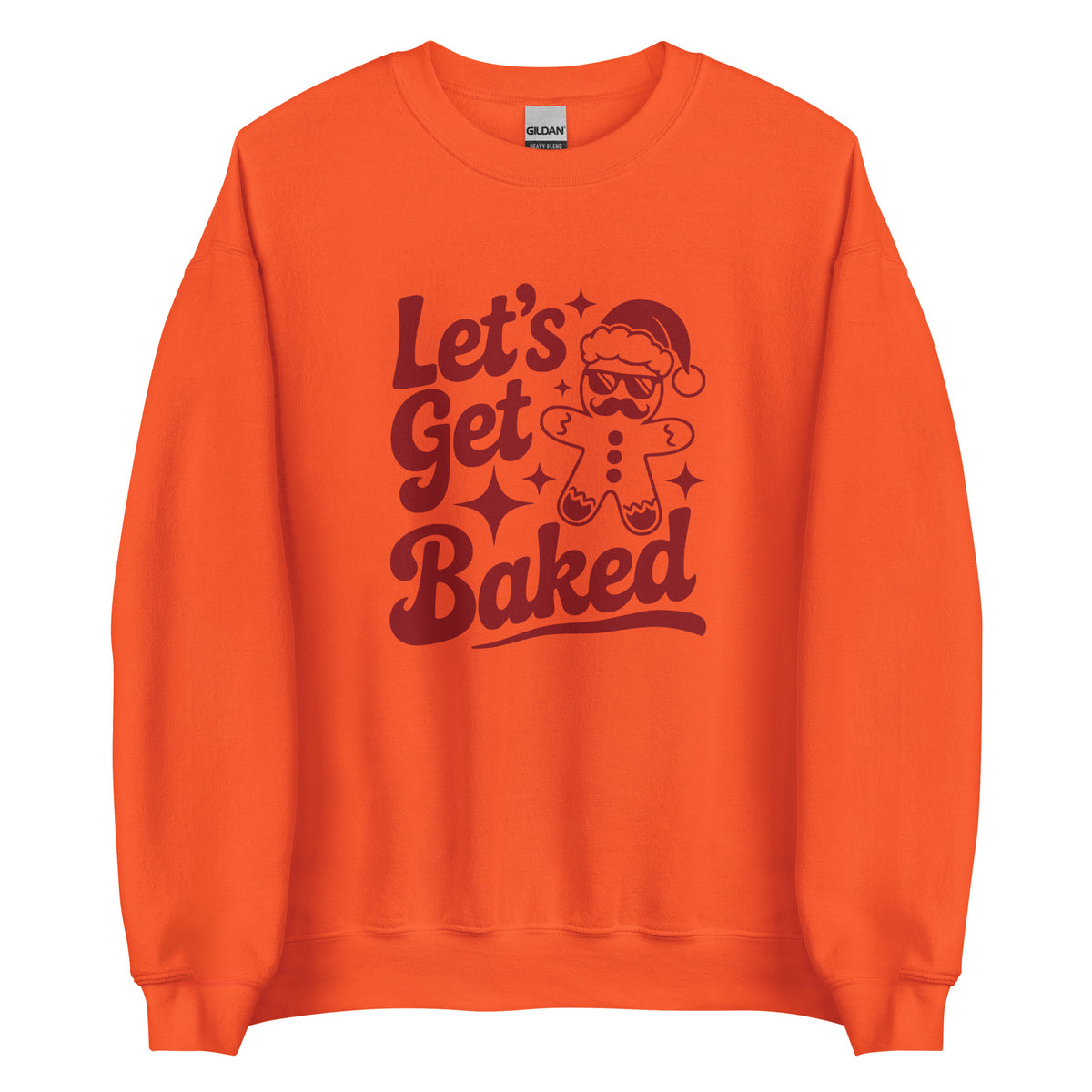 Let’s Get Baked – Unisex Sweater – orange, Vorderansicht