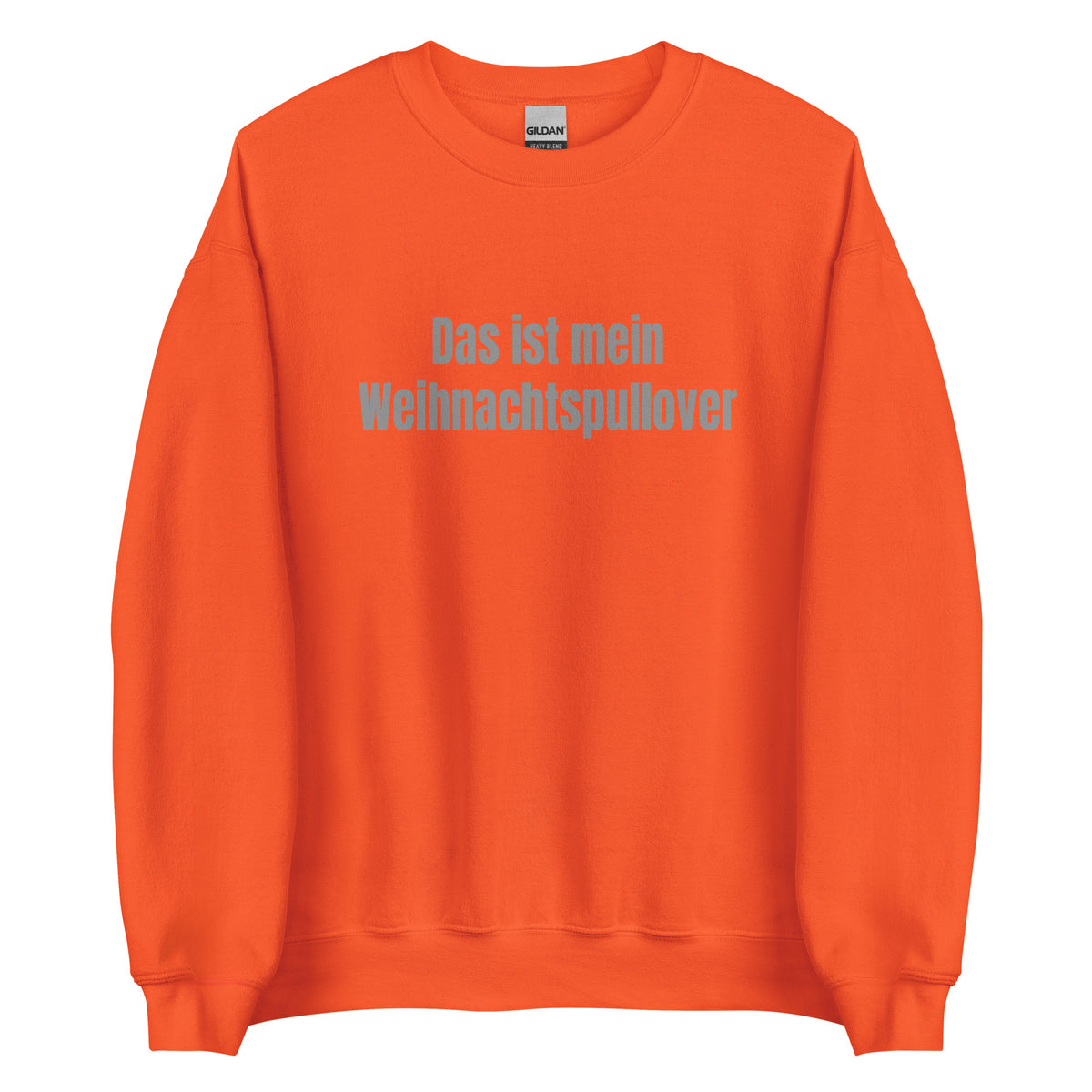 Das ist mein Weihnachtspullover – Unisex Sweater – orange, Vorderansicht