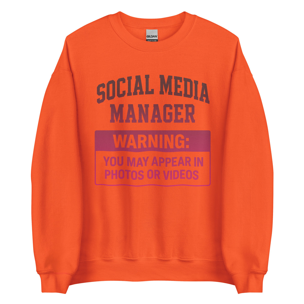 Social Media Manager - Unisex Sweater – orange, Vorderansicht