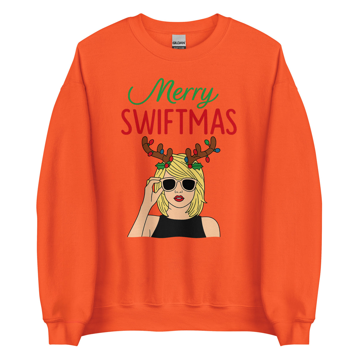 Merry Swiftmas Unisex Sweater – orange, Vorderansicht