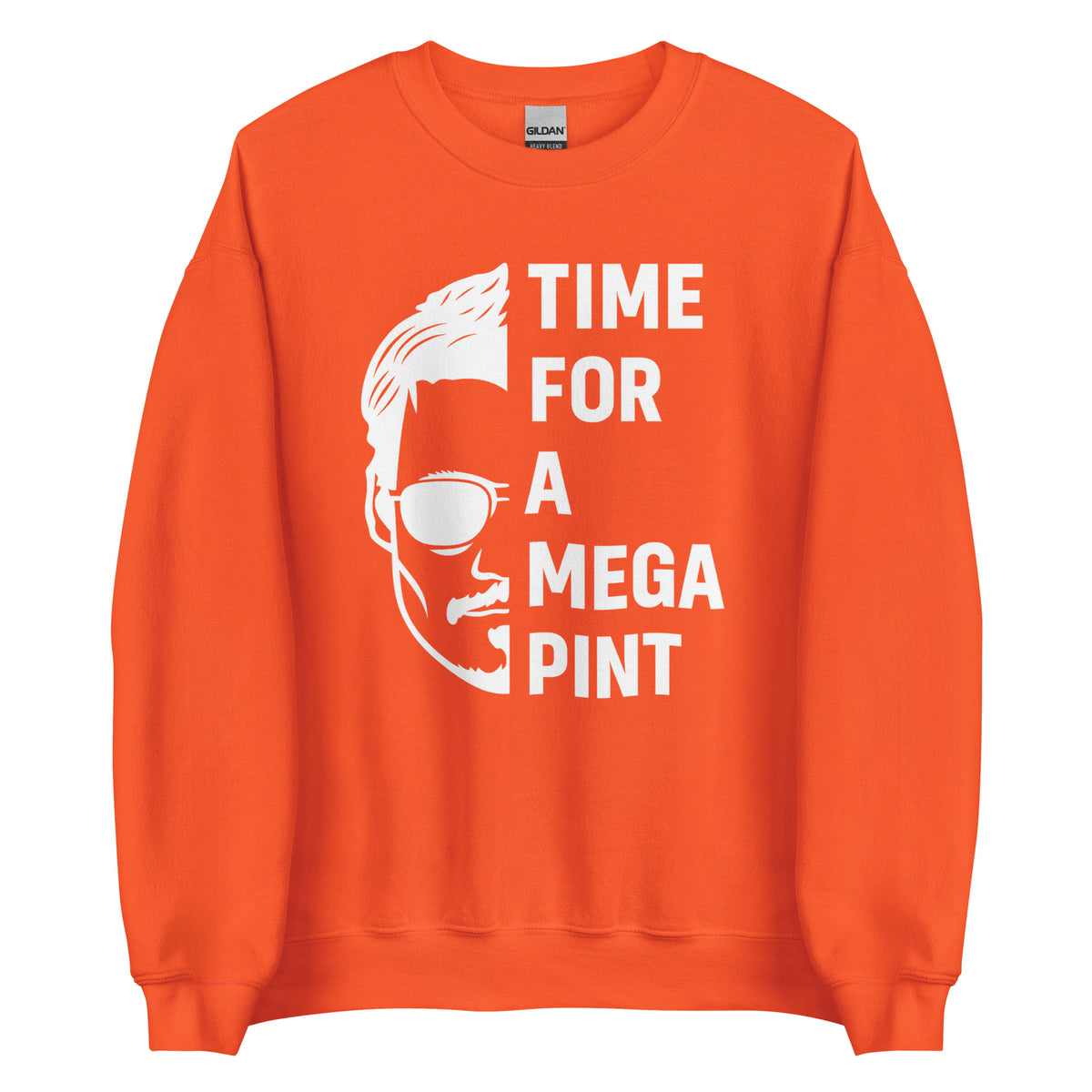 Time for a Mega Pint Unisex Sweater – orange, Vorderansicht