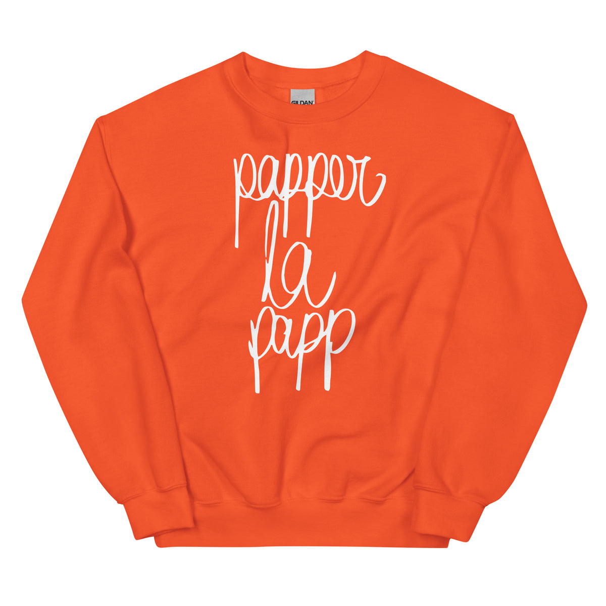 Papper la Papp – Unisex Sweater – orange, Vorderansicht