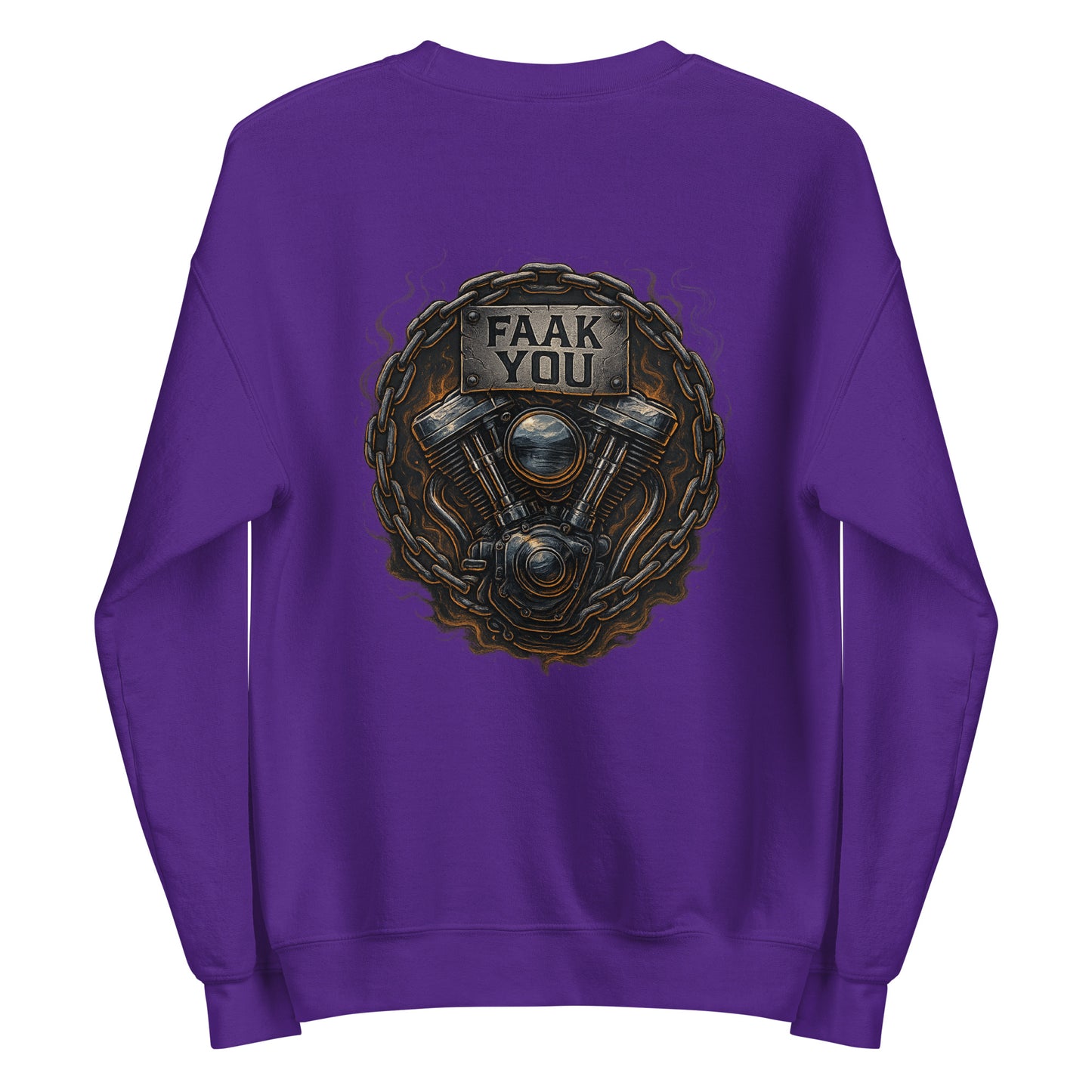 FAAK YOU – V-Twin Statement Backprint - Unisex-Pullover