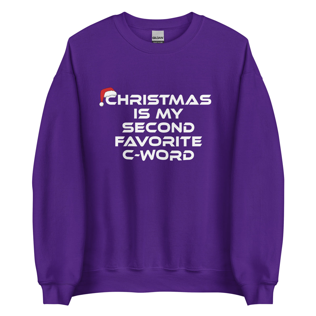 Christmas Is My Second Favorite C-Word – Unisex Sweater – lila, Vorderansicht