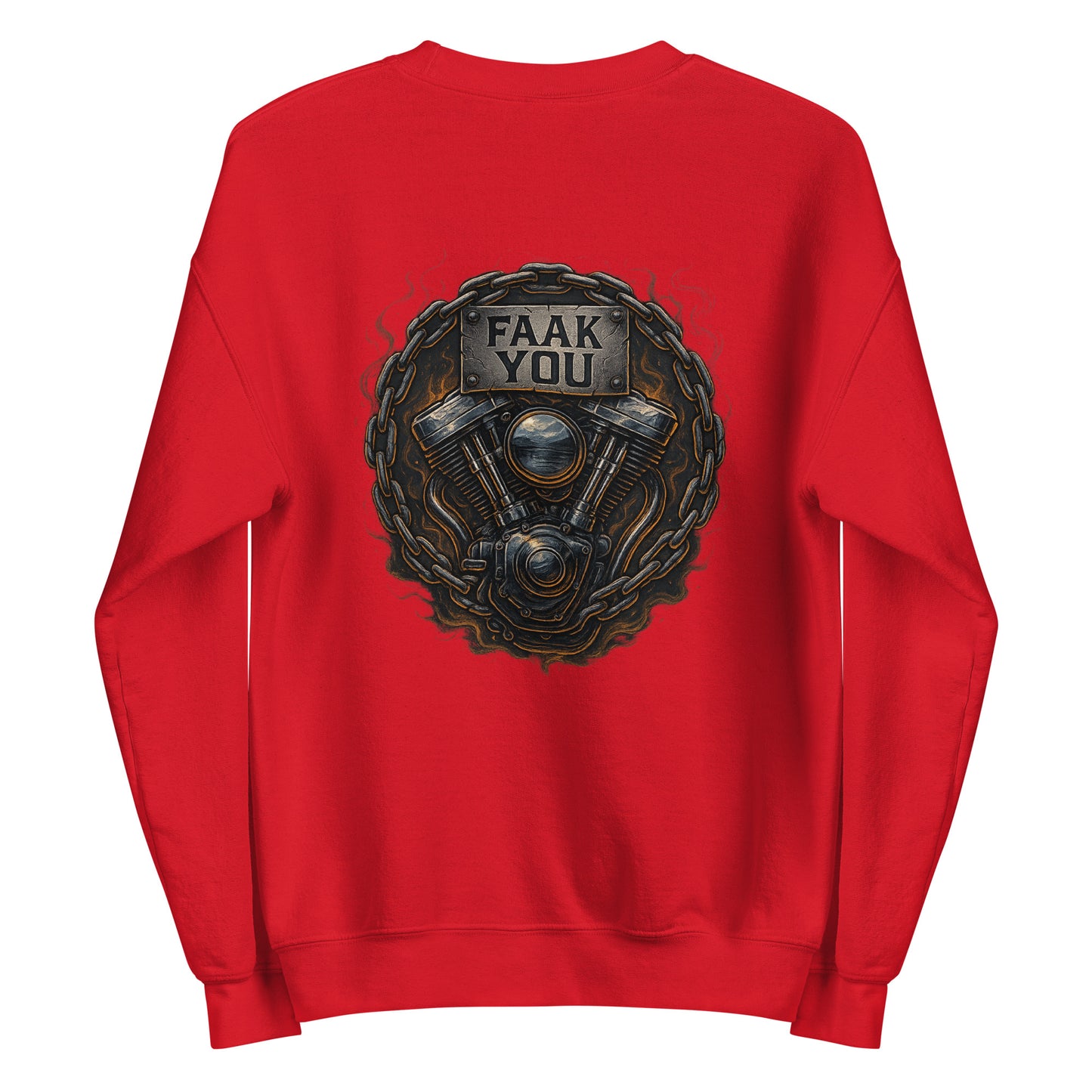 FAAK YOU – V-Twin Statement Backprint - Unisex-Pullover
