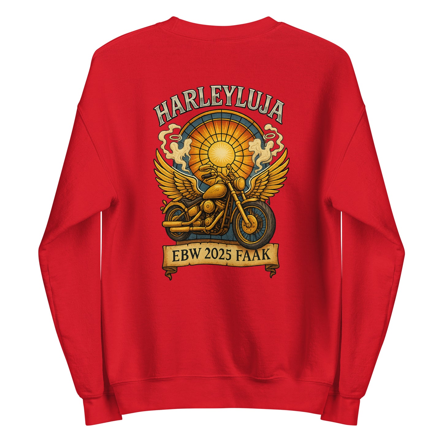 Harleyluja – Faakersee Edition 2025 - Unisex-Pullover (Backprint)