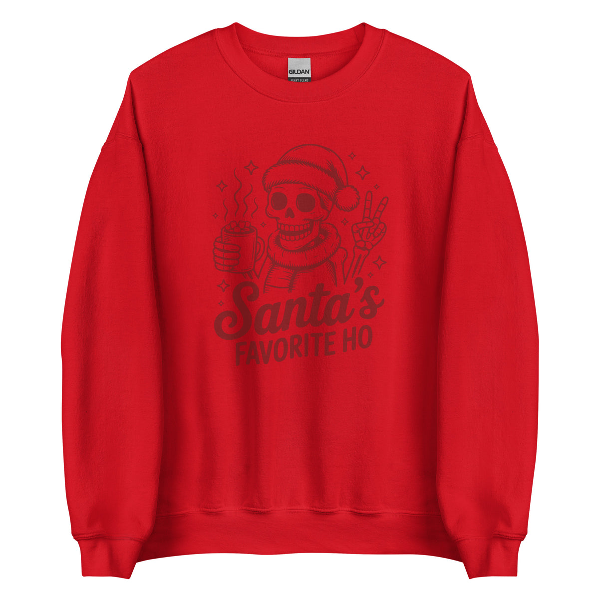 Santa’s Favorite Ho – Unisex Sweater – rot, Vorderansicht