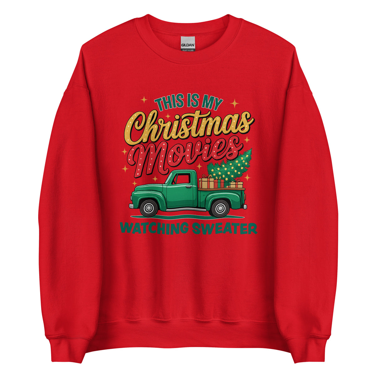 This Is My Christmas Movies Watching Sweater – Unisex Sweater – rot, Vorderansicht