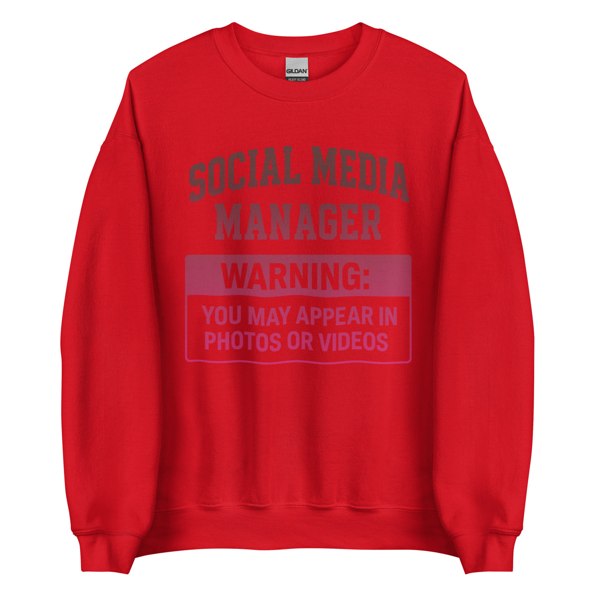 Social Media Manager - Unisex Sweater – rot, Vorderansicht