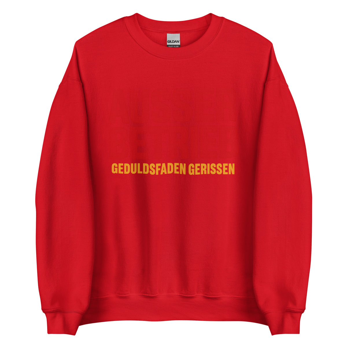 Außer Betrieb – Geduldsfaden gerissen Unisex Sweater – rot, Vorderansicht