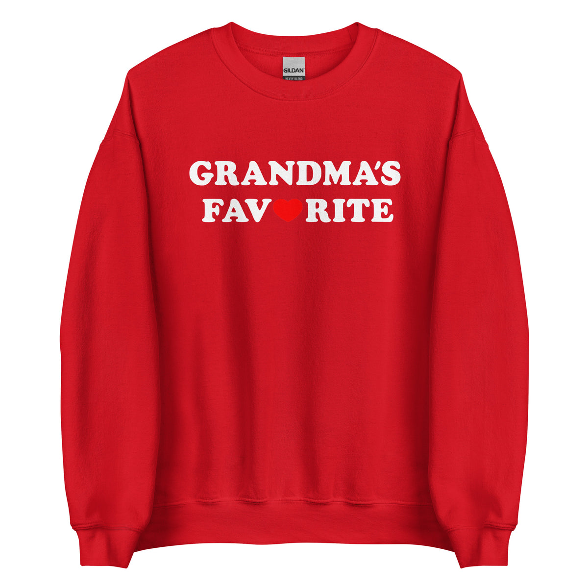 Grandma’s Favorite Unisex Sweater – rot, Vorderansicht