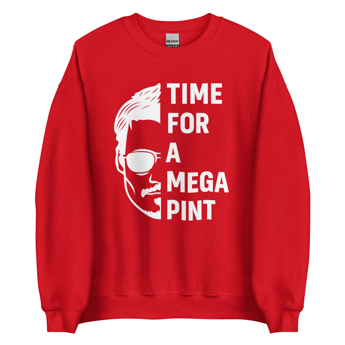 Time for a Mega Pint Unisex Sweater – rot, Vorderansicht