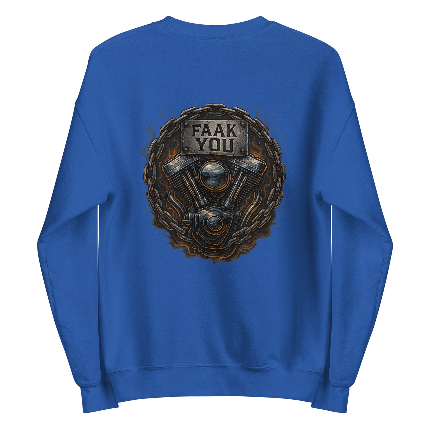 FAAK YOU – V-Twin Statement Backprint - Unisex-Pullover