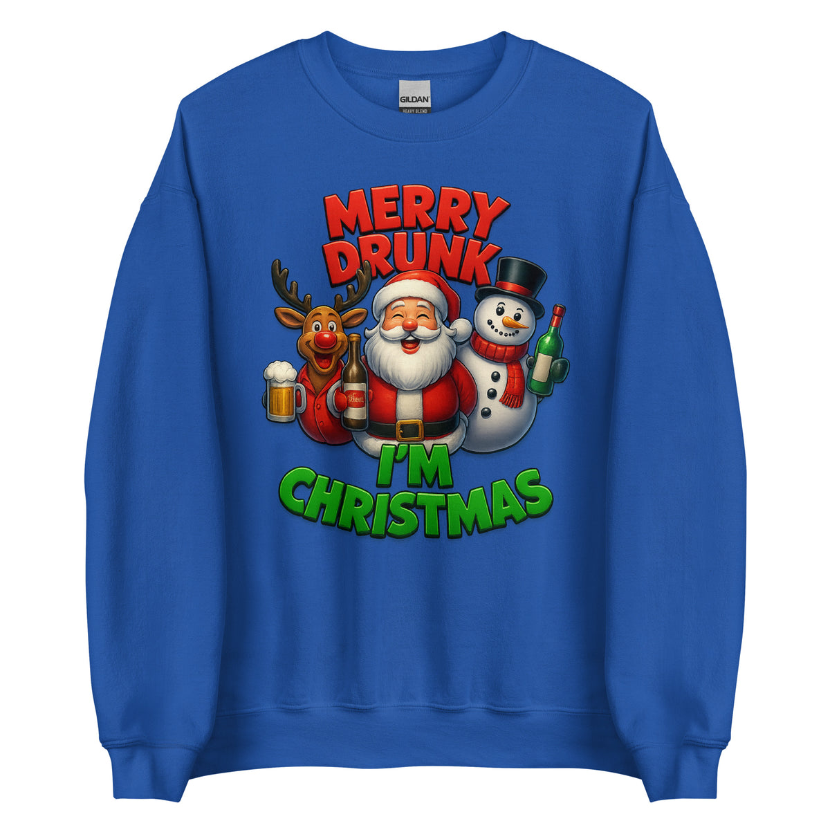 Merry Drunk I’m Christmas – Unisex Sweater – Vorderansicht