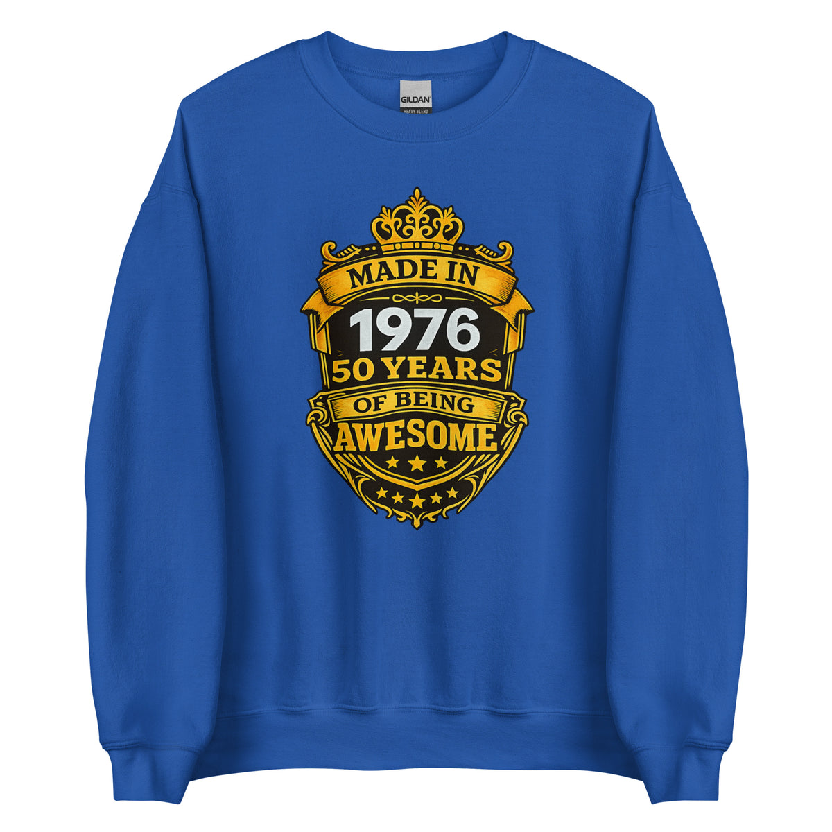Made in 1976 – 50 Years of Being Awesome – Unisex Sweater – Vorderansicht
