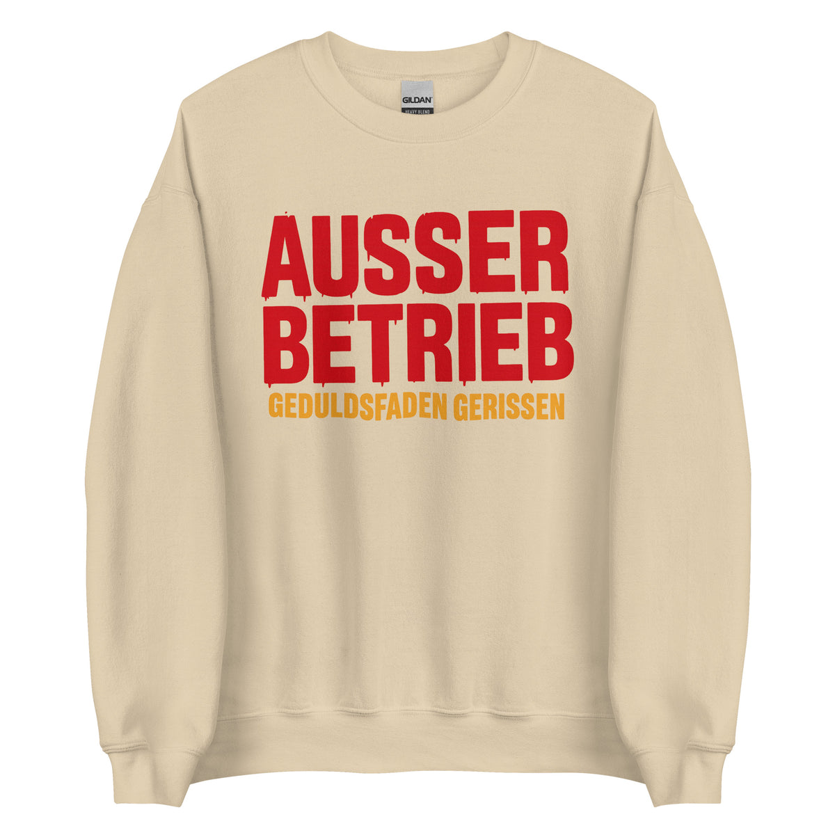 Außer Betrieb – Geduldsfaden gerissen Unisex Sweater – Vorderansicht