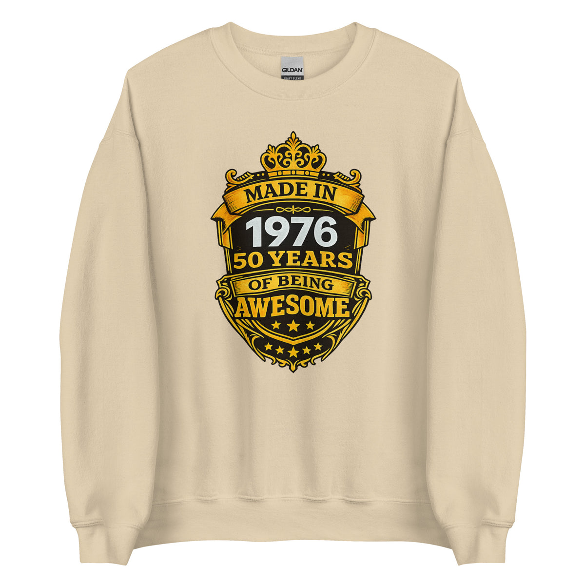 Made in 1976 – 50 Years of Being Awesome – Unisex Sweater – Vorderansicht