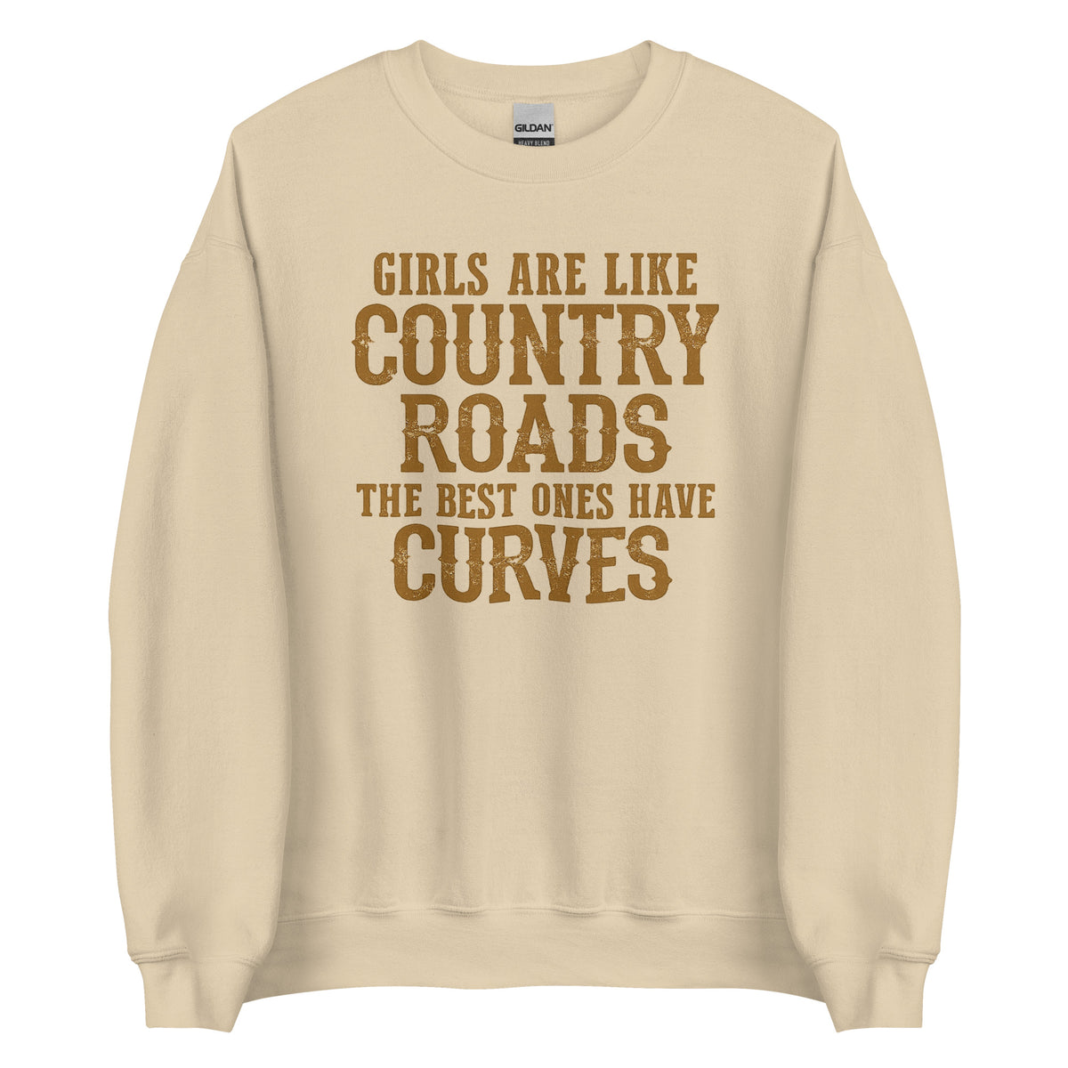 Girls Are Like Country Roads – Unisex Sweater – Vorderansicht