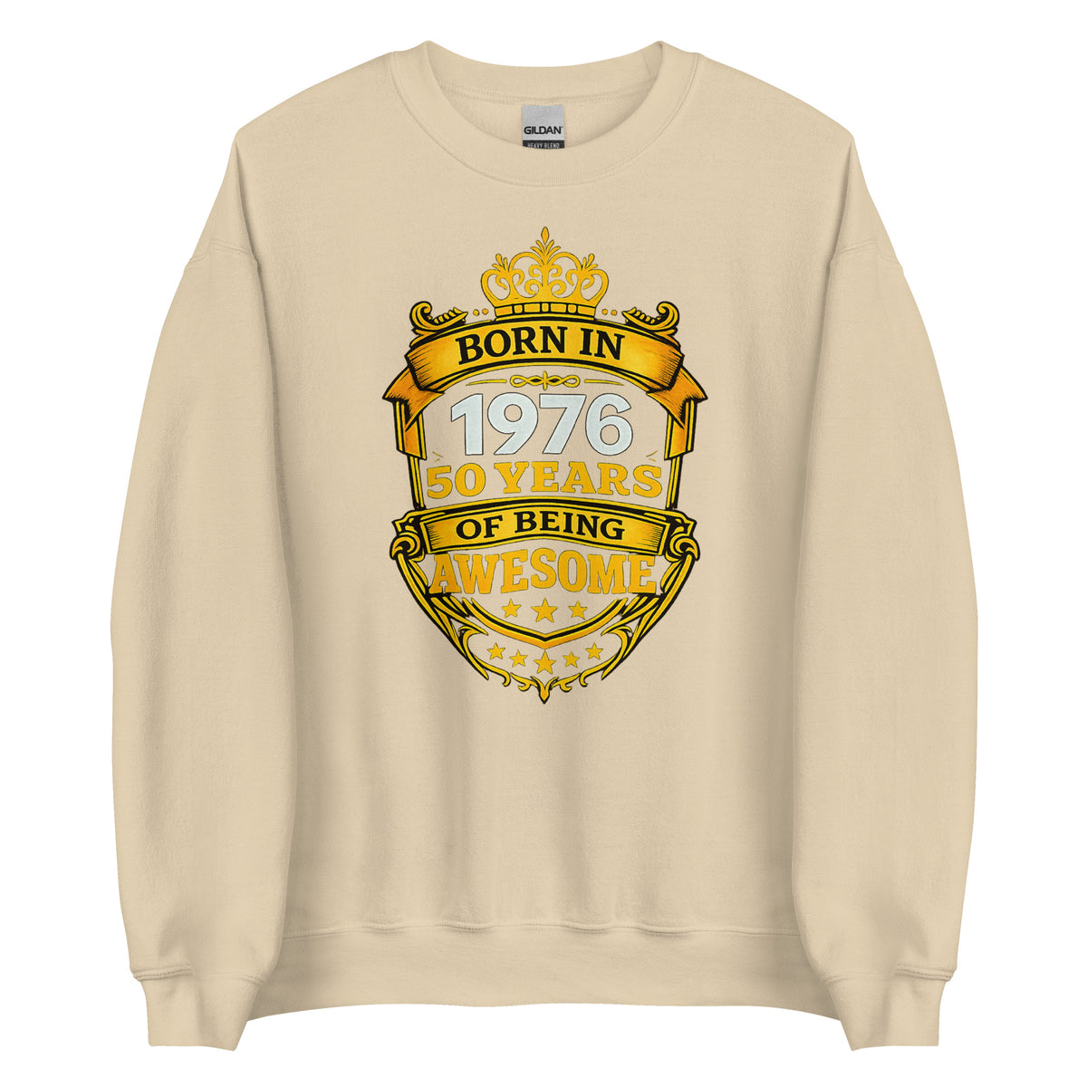 Born in 1976 – 50 Years of Being Awesome – Unisex Sweater – Vorderansicht