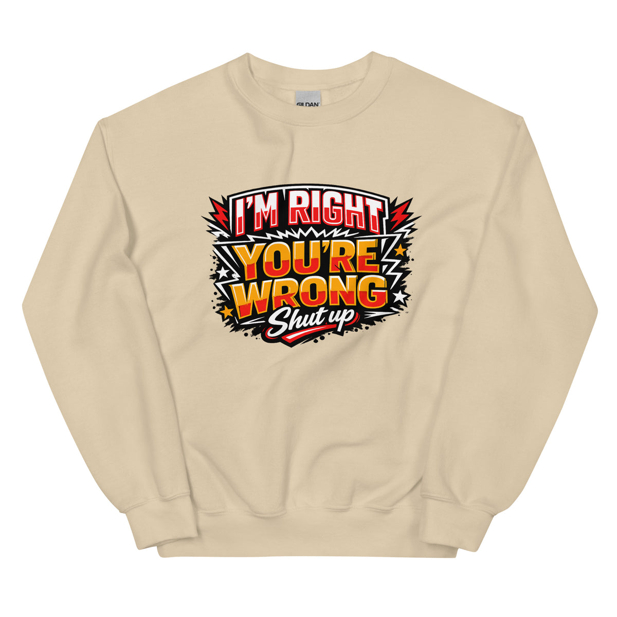 I’m Right You’re Wrong – Statement Sweater – Vorderansicht