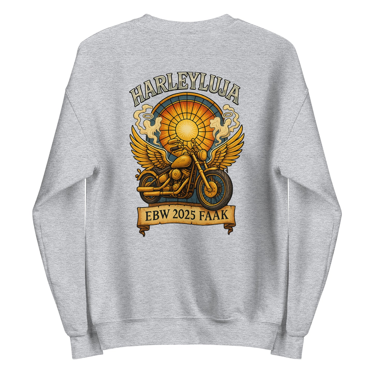 Harleyluja – Faakersee Edition 2025 - Unisex-Pullover (Backprint)