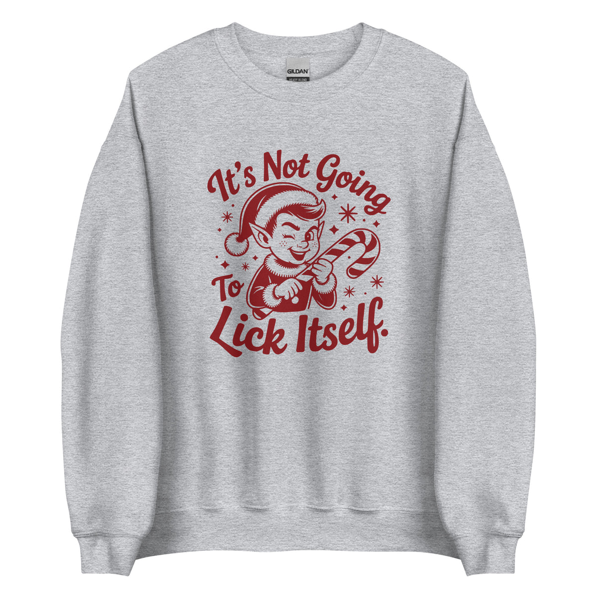 It’s Not Going To Lick Itself – Unisex Sweater – sportgrau, Vorderansicht
