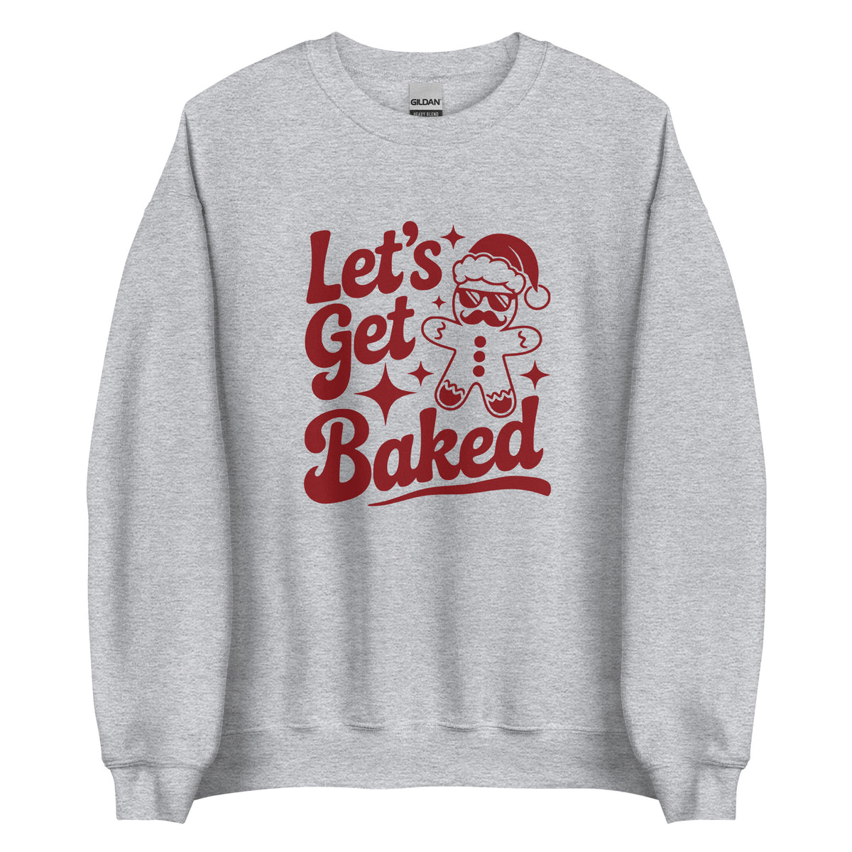 Let’s Get Baked – Unisex Sweater – sportgrau, Vorderansicht