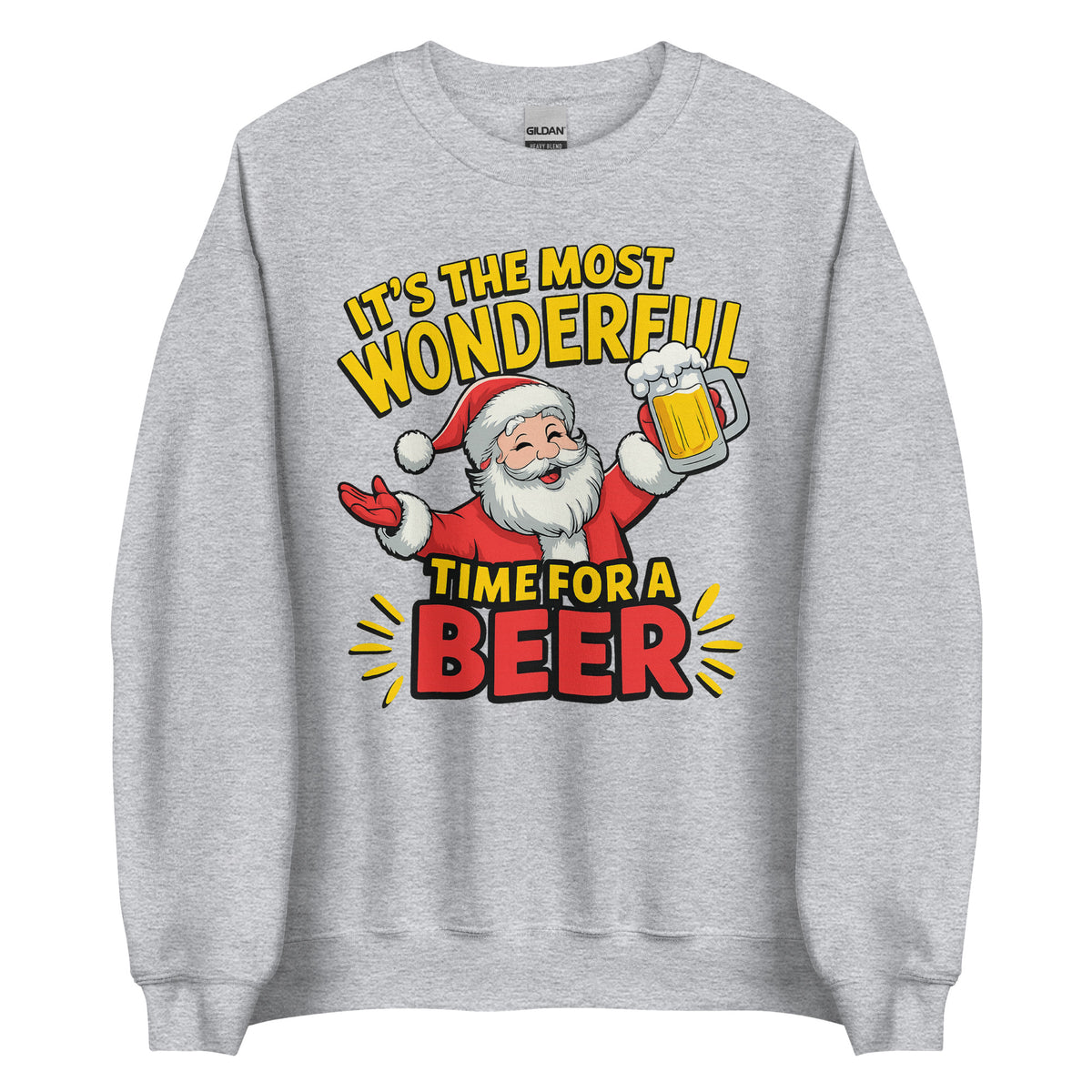 It’s the Most Wonderful Time for a Beer – Unisex Sweater – sportgrau, Vorderansicht