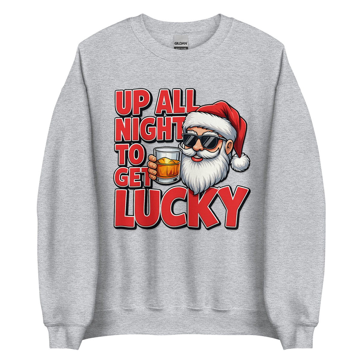 Up All Night To Get Lucky – Unisex Sweater – sportgrau, Vorderansicht