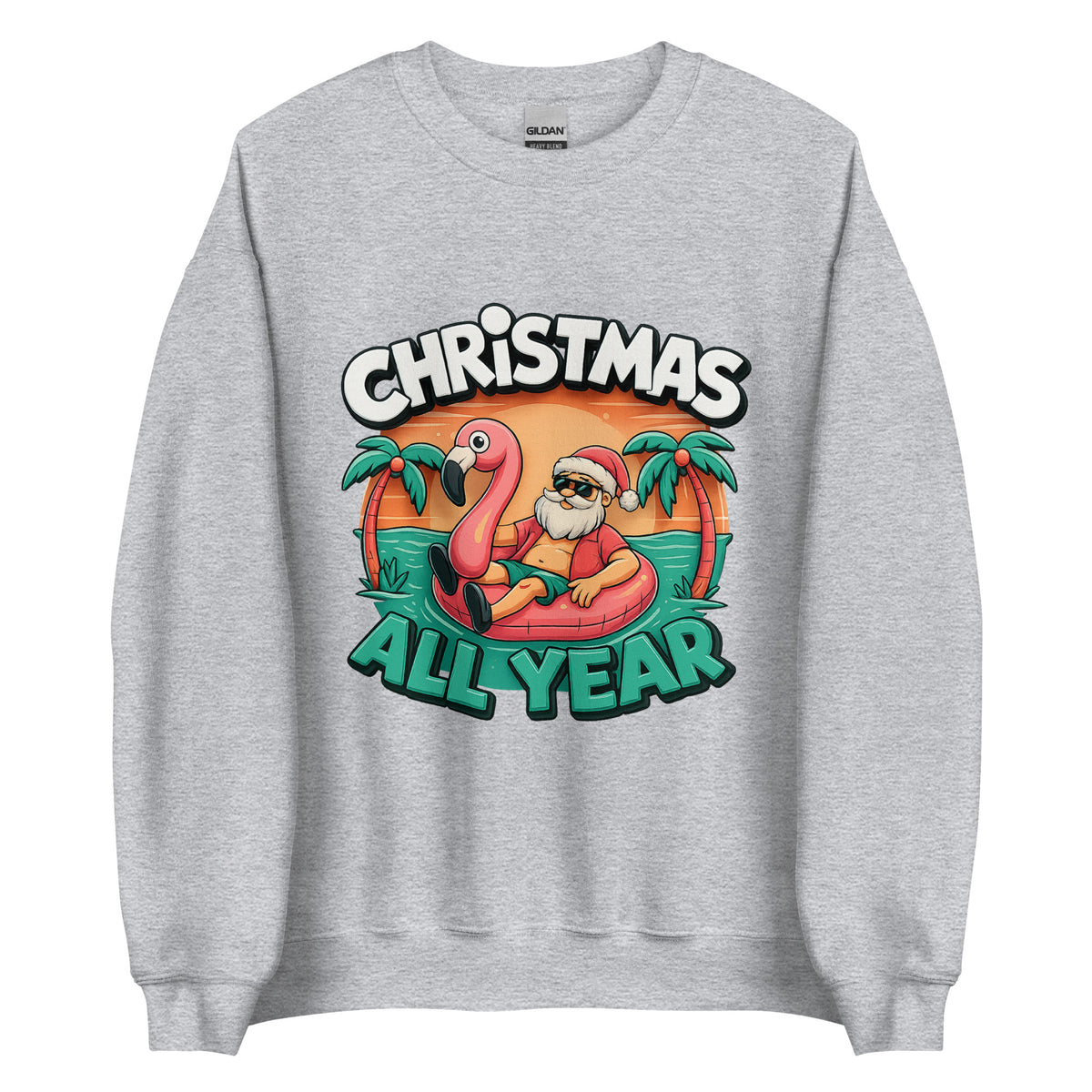 Christmas All Year – Unisex Sweater – sportgrau, Vorderansicht