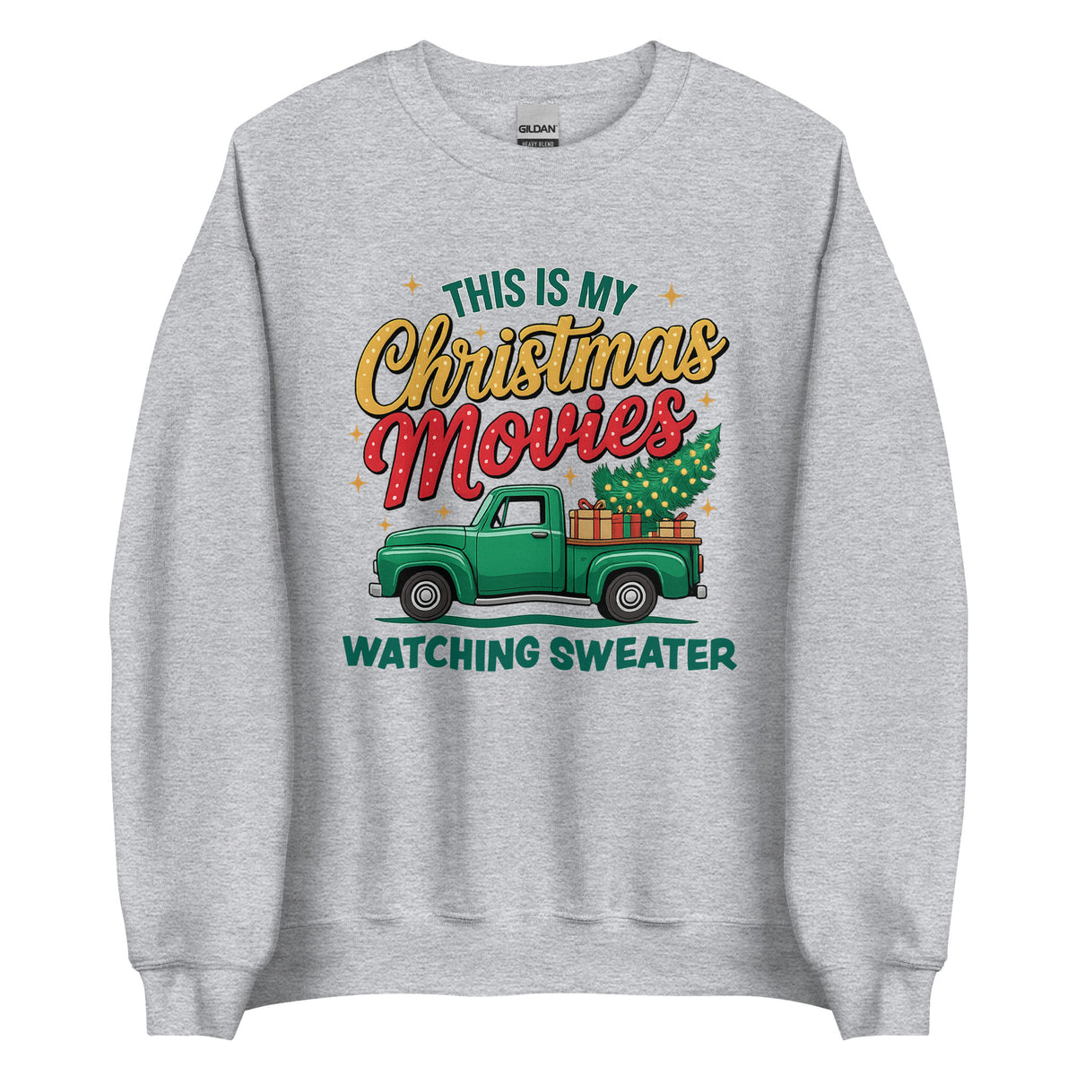 This Is My Christmas Movies Watching Sweater – Unisex Sweater – sportgrau, Vorderansicht