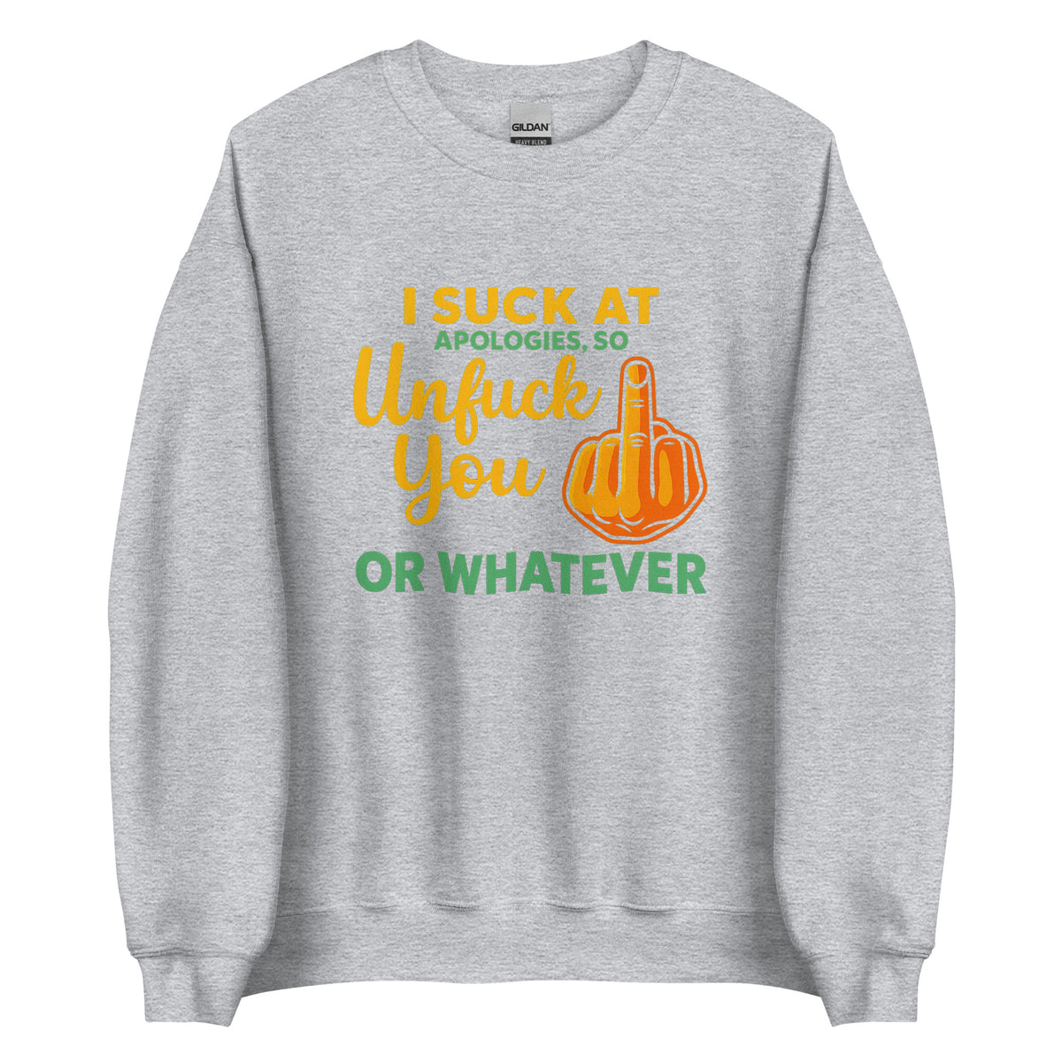 Unfuck You – Unisex Sweater – sportgrau, Vorderansicht