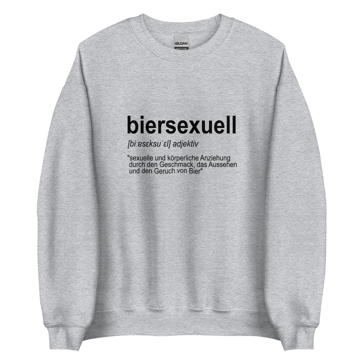 Biersexuell – Unisex Sweater – sportgrau, Vorderansicht
