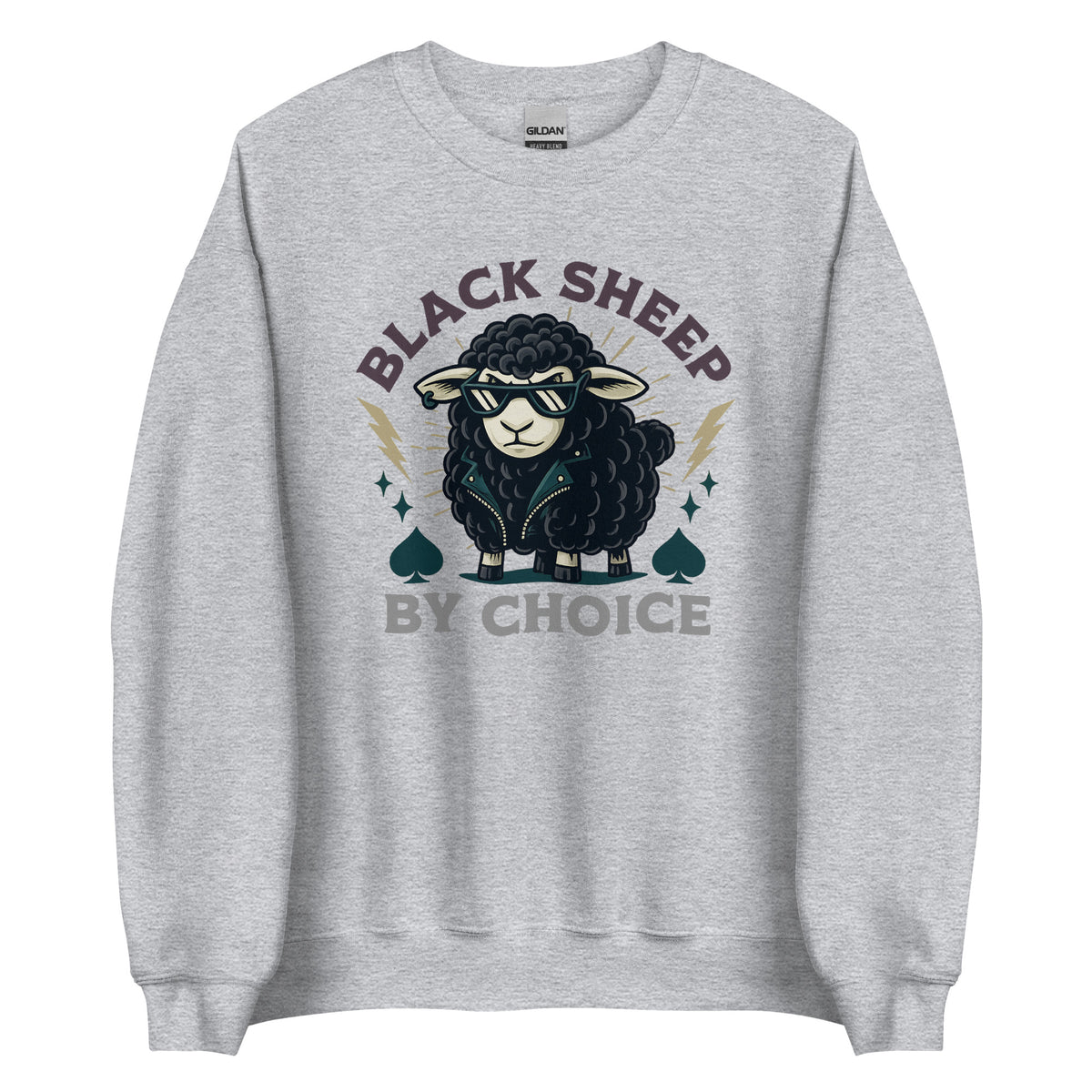 Black Sheep by Choice – Unisex Sweater – sportgrau, Vorderansicht