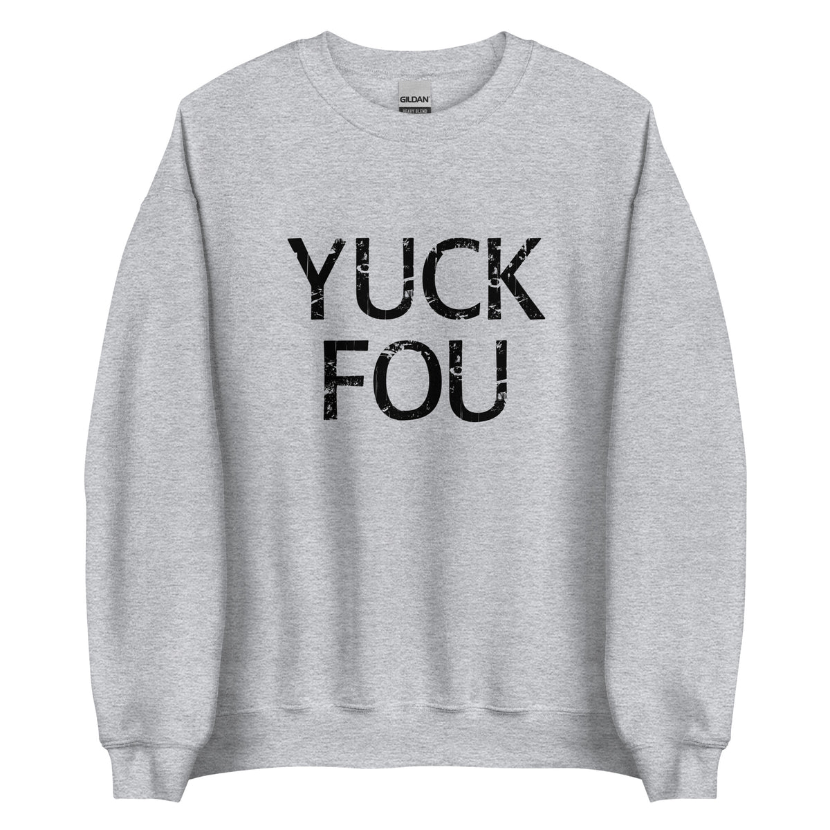 Yuck Fou – Unisex Sweater – sportgrau, Vorderansicht