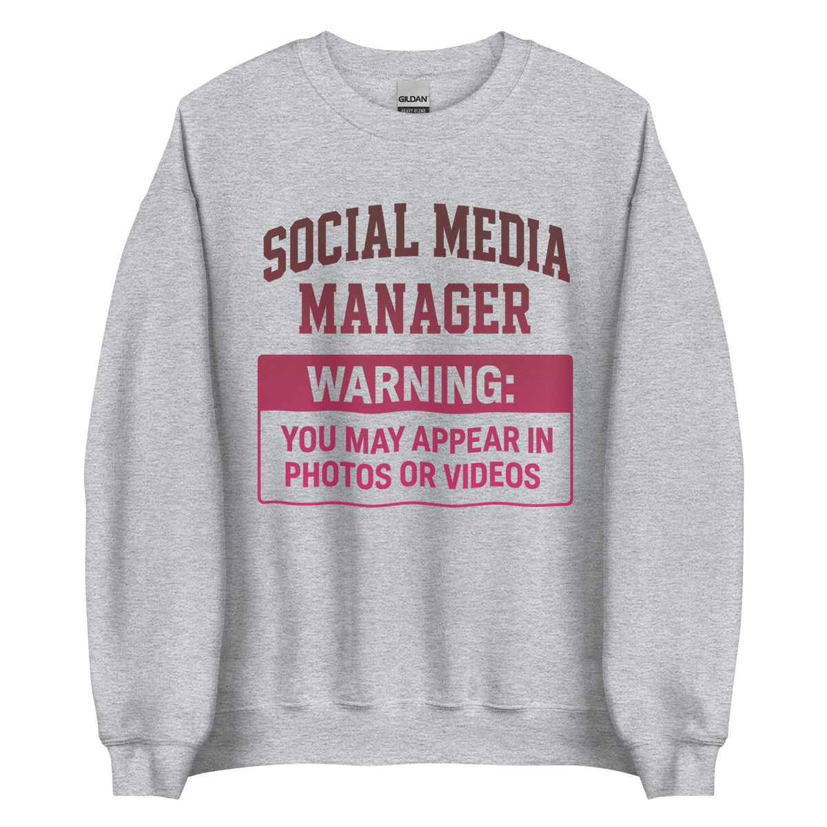 Social Media Manager - Unisex Sweater – sportgrau, Vorderansicht