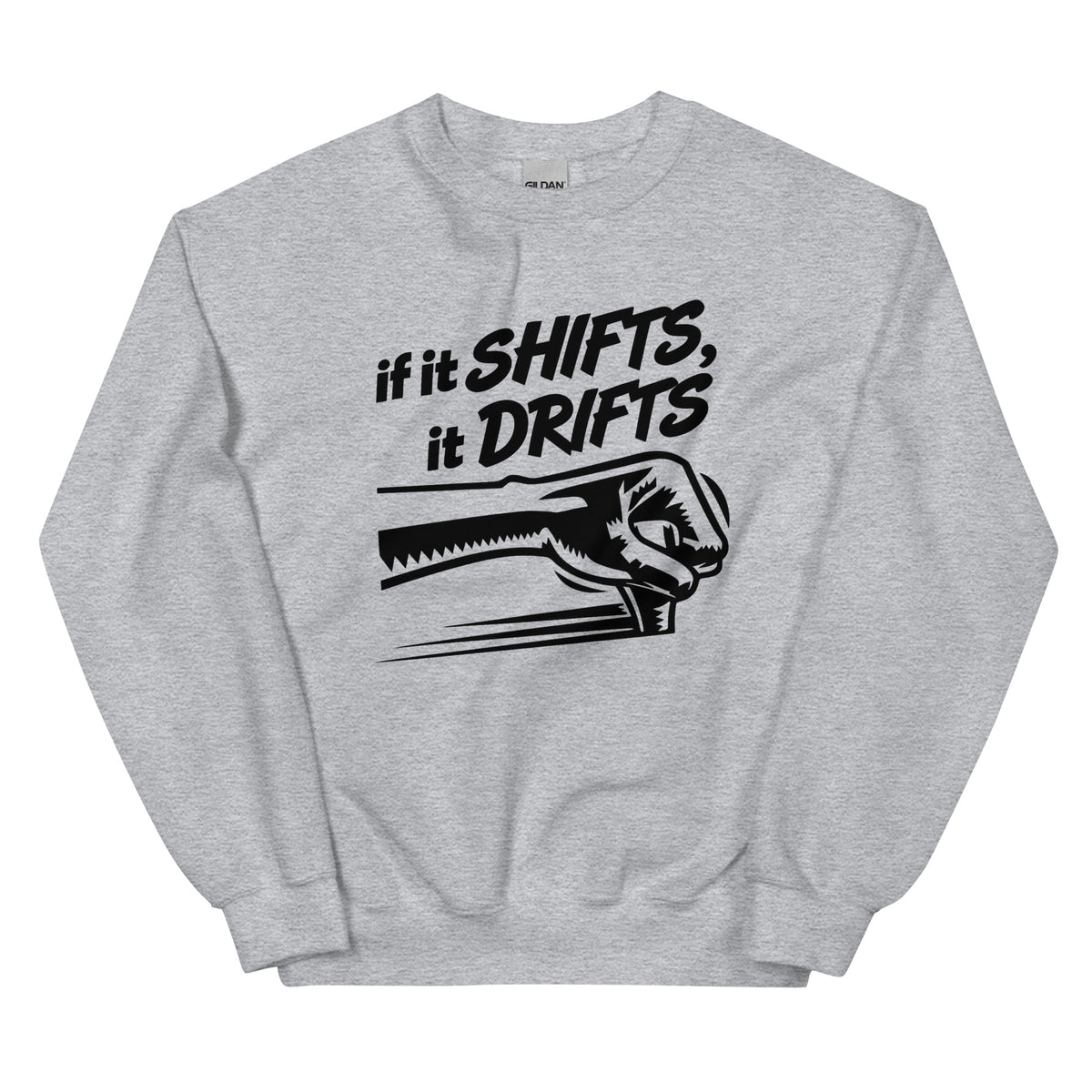 If It Shifts It Drifts Unisex-Sweater – sportgrau, Vorderansicht