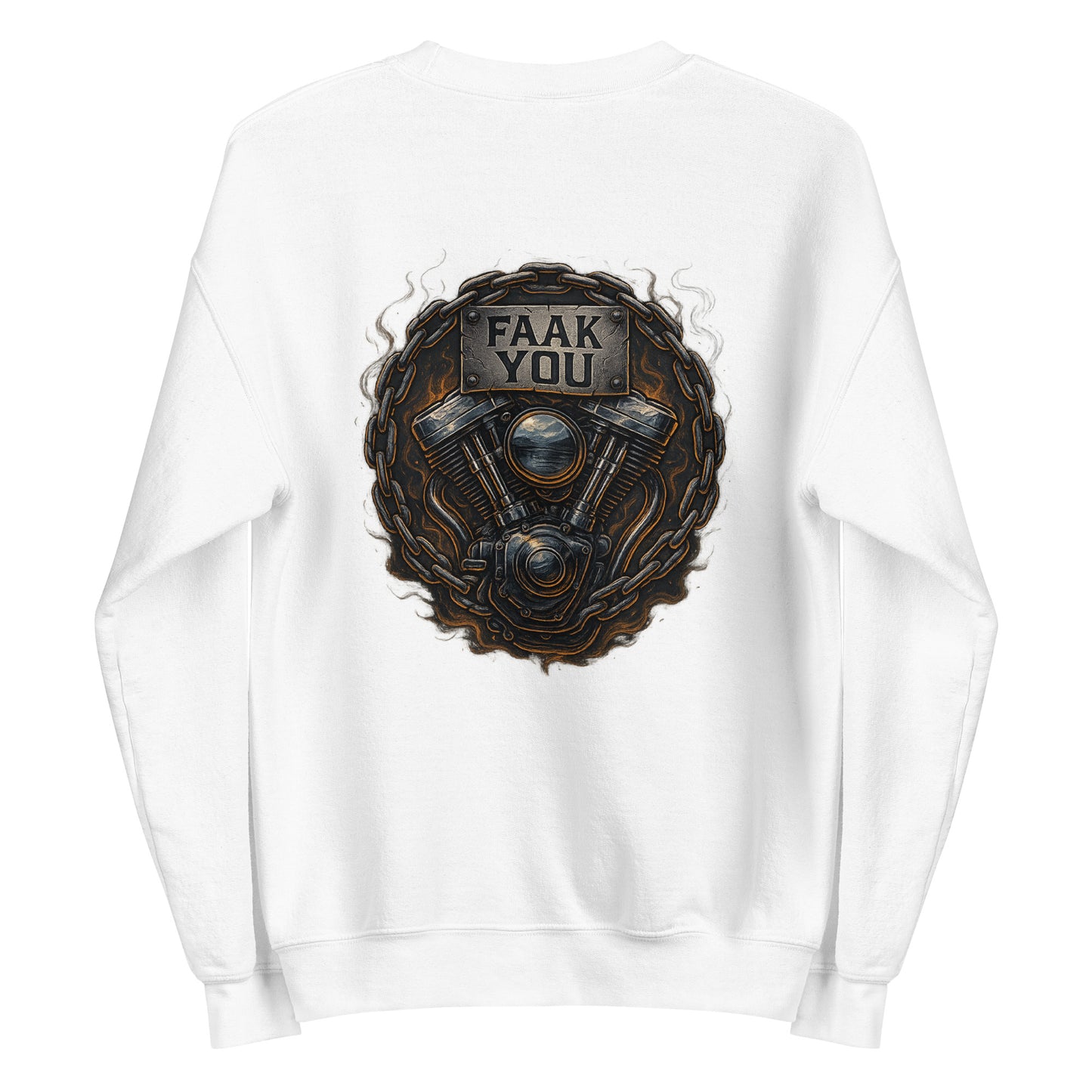 FAAK YOU – V-Twin Statement Backprint - Unisex-Pullover
