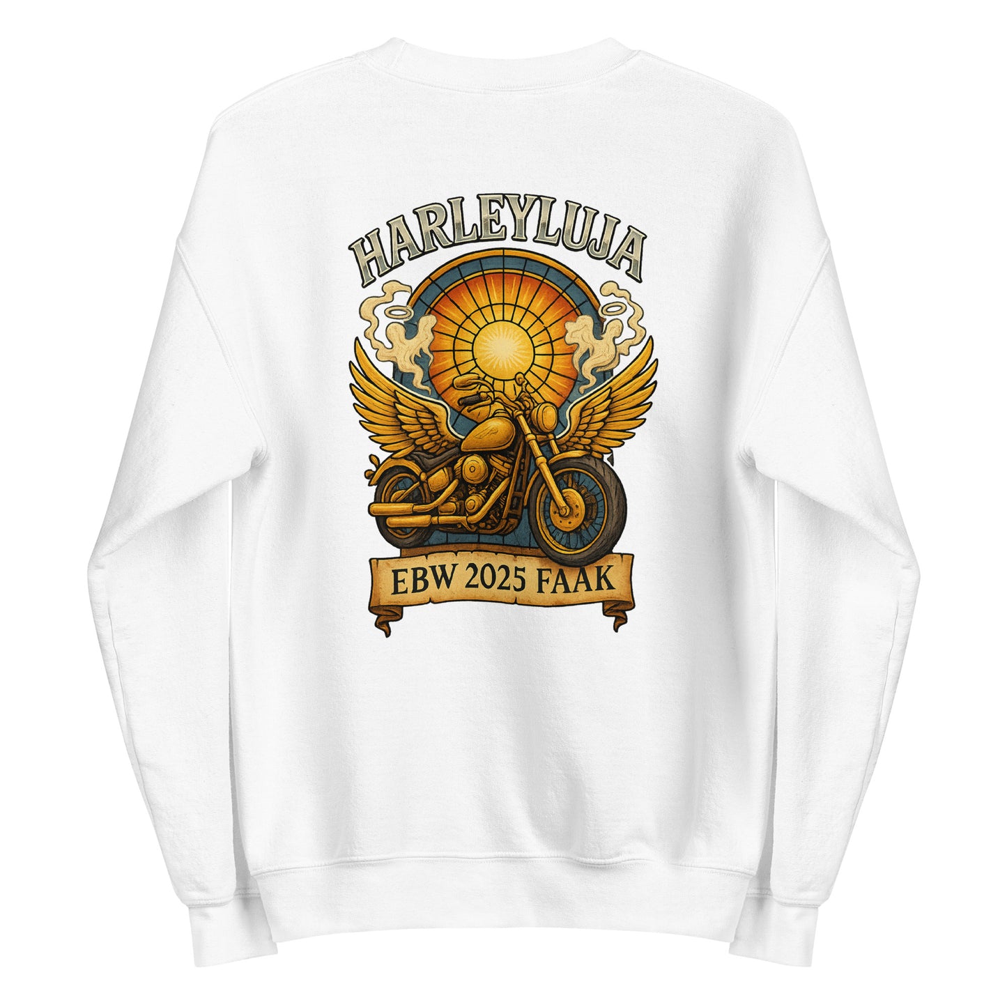 Harleyluja – Faakersee Edition 2025 - Unisex-Pullover (Backprint)
