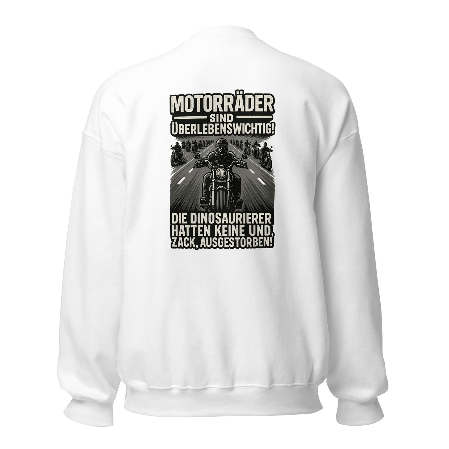 Motorräder sind überlebenswichtig – Biker Backprint Sweater