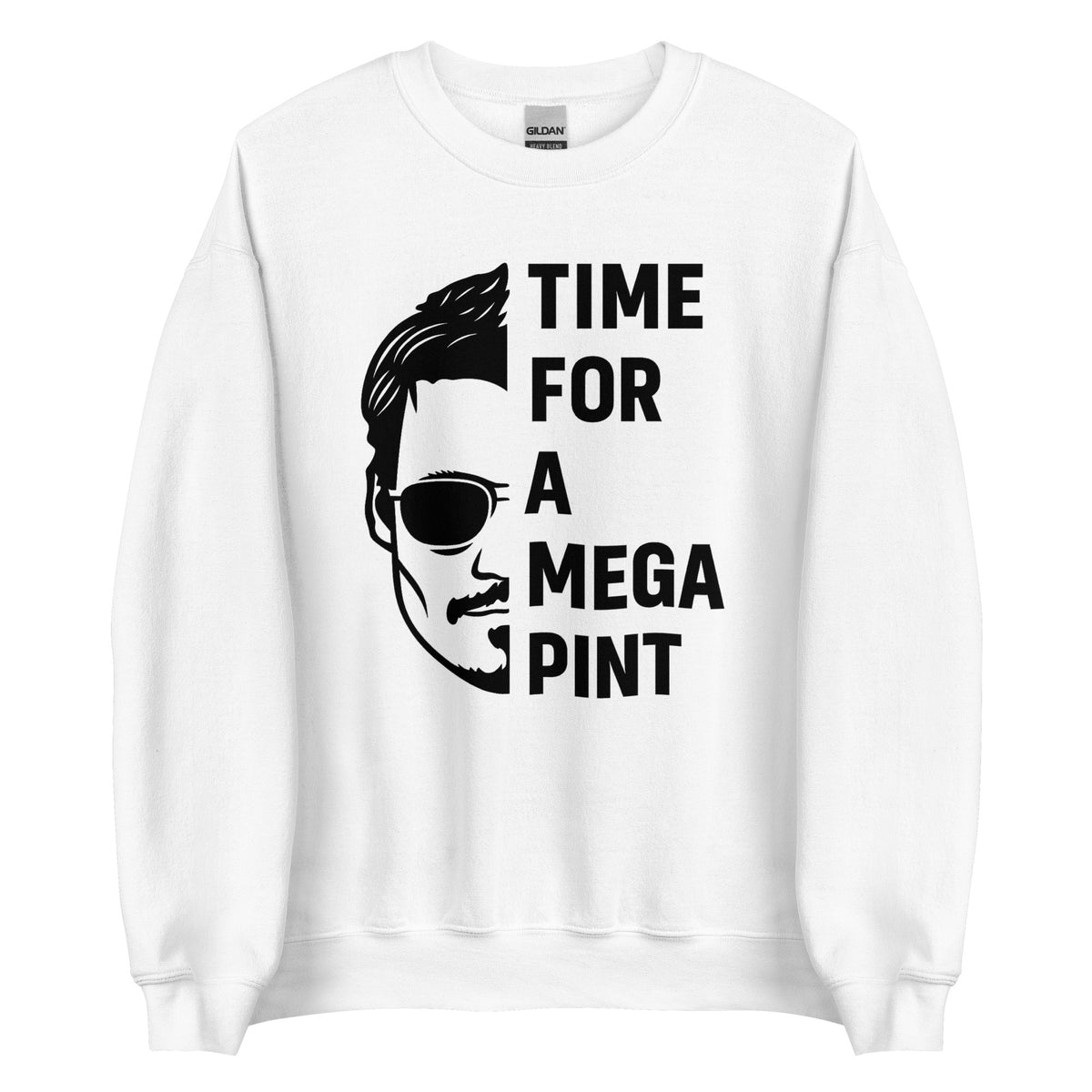 Time for a Mega Pint Unisex Sweater – weiß, Vorderansicht