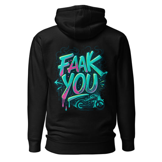 FAAK YOU – Hoodie mit Backprint