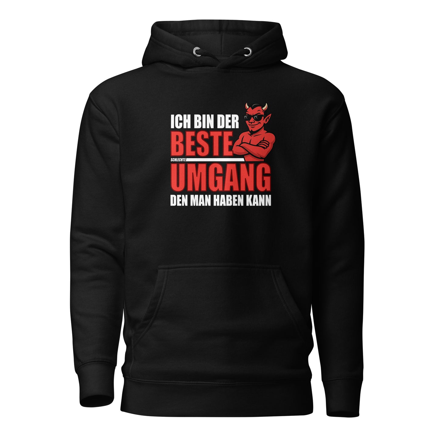 Ich bin der beste schlechte Umgang – Unisex Hoodie (Male Devil)